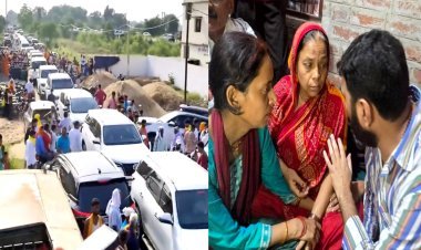 200 गाड़ियों के साथ भरत तिवारी के घर पहुंचे बाहुबली विधायक पप्पू पांडेय,कहा- इंसाफ के लिए लड़ेंगे लड़ाई