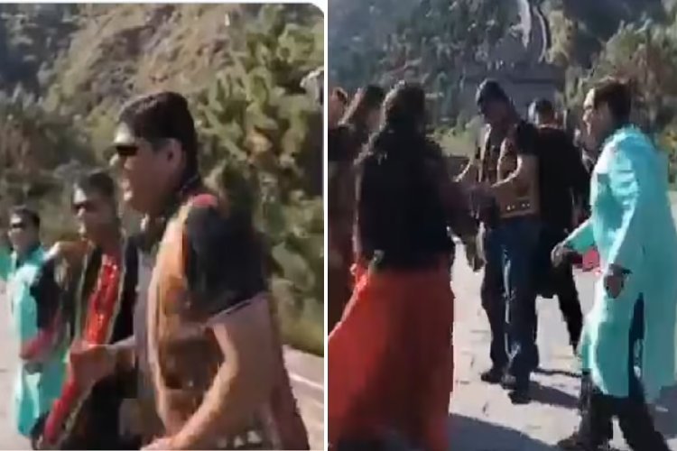 सड़क के बीचो-बीच गरबा, वायरल वीडियो ने मचाया बवाल