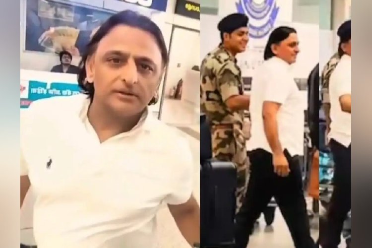 काली जींस, सफेद टी-शर्ट में अखिलेश! लाल टोपी गायब, एयरपोर्ट पर लोग रह गए हैरान!