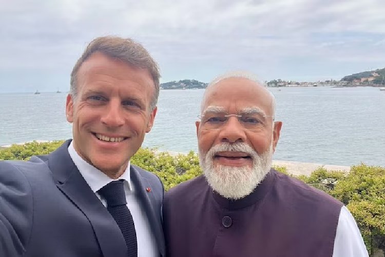 मैक्रों ने PM मोदी के साथ 'नाइस' सेल्फी शेयर की, भारत-फ्रांस ने व्यापार दोगुना करने पर सहमति जताई