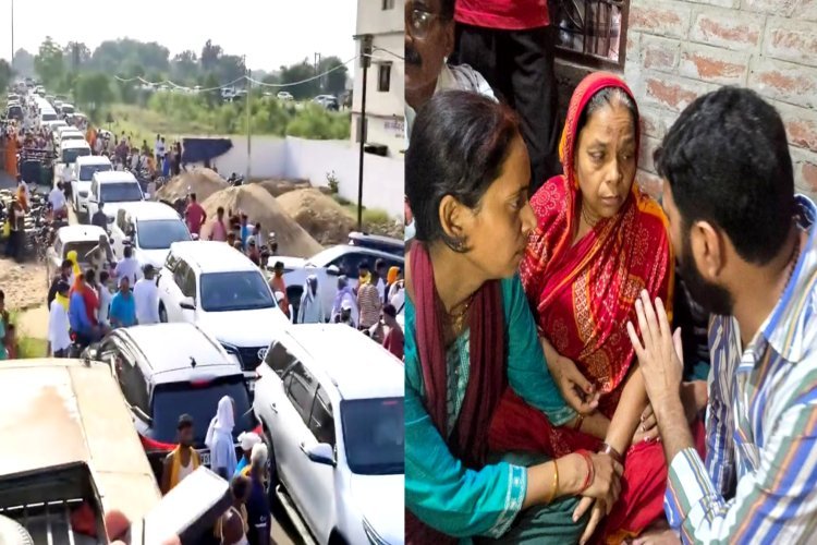 200 गाड़ियों के साथ भरत तिवारी के घर पहुंचे बाहुबली विधायक पप्पू पांडेय,कहा- इंसाफ के लिए लड़ेंगे लड़ाई