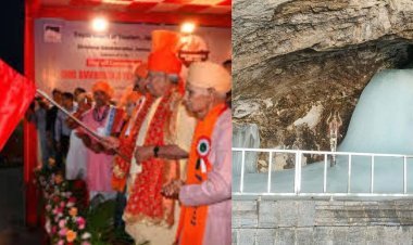 अमरनाथ यात्रा के श्रद्धालुओं का पहला जत्था रवाना, जम्मू-कश्मीर के एलजी मनोज सिन्हा ने दिखाई हरी झंडी