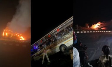 गुस्साए ग्रामीणों ने BJP विधायक की बस में लगाई आग! उज्जैन-इंदौर हाईवे पर 2 गायों की मौत से बवाल