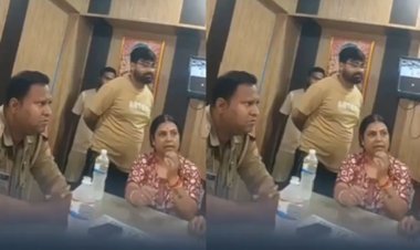 चौकी में दरोगा के सामने भाजपा महिला कोषाध्यक्ष ने युवक को जड़ दिए थप्पड़, वीडियो वायरल