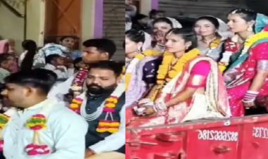एक ही मंडप में 14 बेटों की शादी, सतना के किसान परिवार ने दिखाई अनोखी मिसाल, ट्रैक्टर-ट्रॉली से निकली बारात
