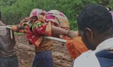 ओडिशा के कालाहांडी में सिस्टम हुआ लाचार: खराब सड़क के कारण नहीं पहुंच सकी एम्बुलेंस, गर्भवती महिला को स्ट्रेचर पर लादकर ले गए परिजन