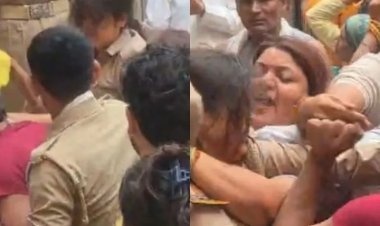 बांके बिहारी मंदिर में महिला कांस्टेबल का तांडव! मात्र 25 सेकंड में युवक को जड़ डाले 8 थप्पड़, मच गई अफरा-तफरी