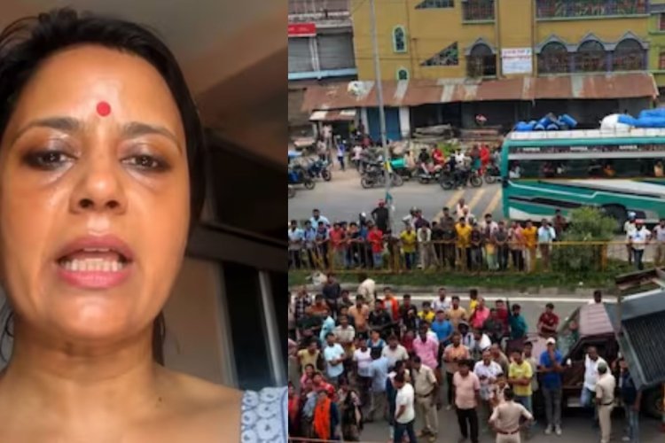 अंदर TMC सांसद महुआ मोइत्रा ले रहीं थीं मीटिंग, बाहर अंडों से हुआ अटैक, वीडियो आया सामने