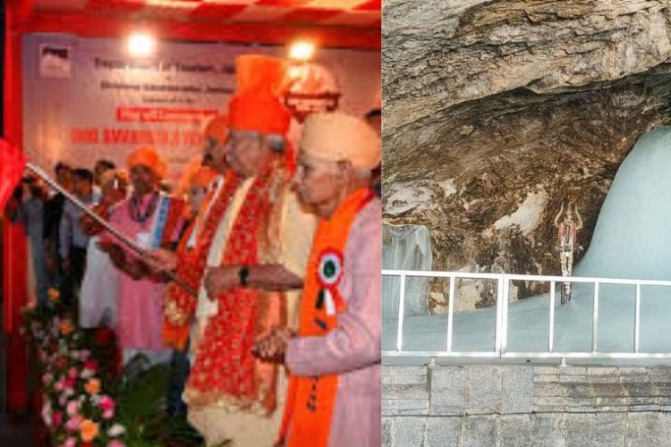अमरनाथ यात्रा के श्रद्धालुओं का पहला जत्था रवाना, जम्मू-कश्मीर के एलजी मनोज सिन्हा ने दिखाई हरी झंडी