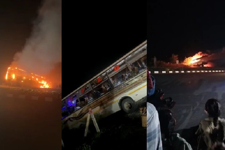 गुस्साए ग्रामीणों ने BJP विधायक की बस में लगाई आग! उज्जैन-इंदौर हाईवे पर 2 गायों की मौत से बवाल