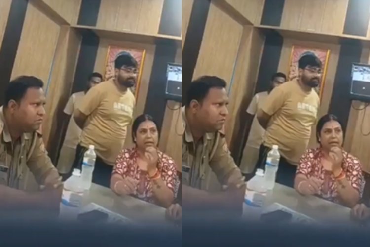 चौकी में दरोगा के सामने भाजपा महिला कोषाध्यक्ष ने युवक को जड़ दिए थप्पड़, वीडियो वायरल