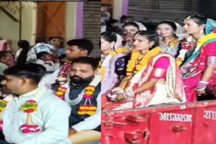 एक ही मंडप में 14 बेटों की शादी, सतना के किसान परिवार ने दिखाई अनोखी मिसाल, ट्रैक्टर-ट्रॉली से निकली बारात