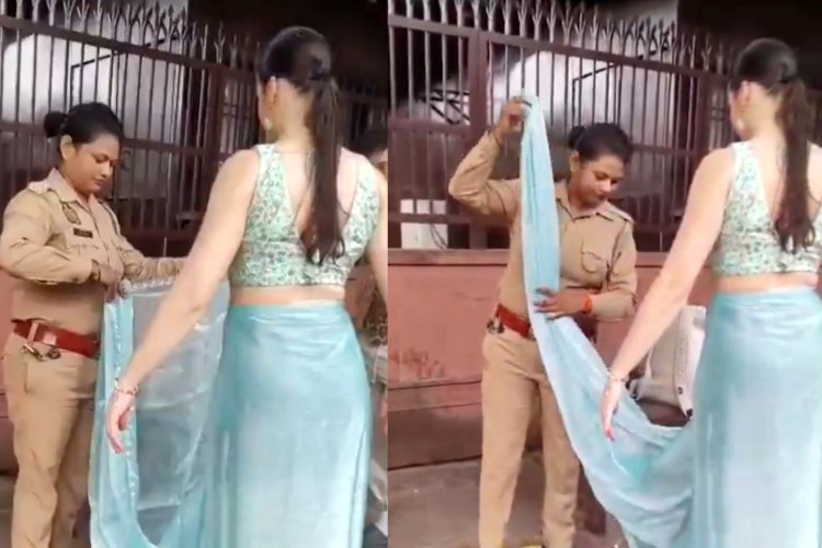 ताजमहल में साड़ी खुली तो दौड़ी खाकी, महिला कांस्टेबल ने जीत लिया विदेशी मेहमान का दिल