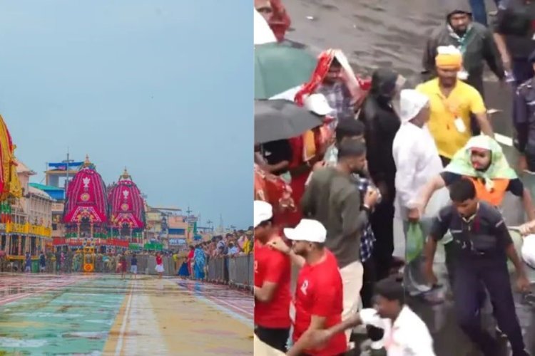 भारी भीड़ के कारण पुरी रथ यात्रा में भगदड़ , एक की मौत और 100 से ज्यादा घायल