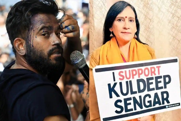 कुलदीप सेंगर की समर्थक, पुरुष आयोग की फाउंडर, कौन हैं अभिजीत दीपके पर स्याही फेंकने वाली महिला?