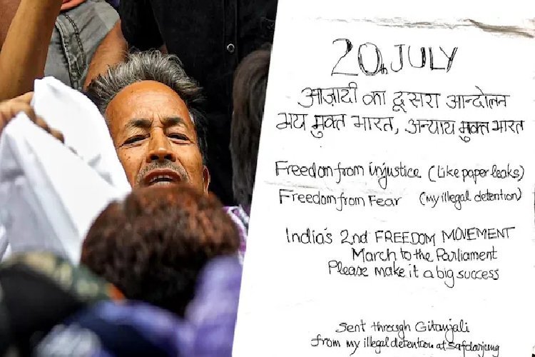 सफदरजंग अस्पताल से सोनम वांगचुक का पहला संदेश, ''संसद मार्च को सफल बनाओ, ये भारत की दूसरी आजादी की लड़ाई है''