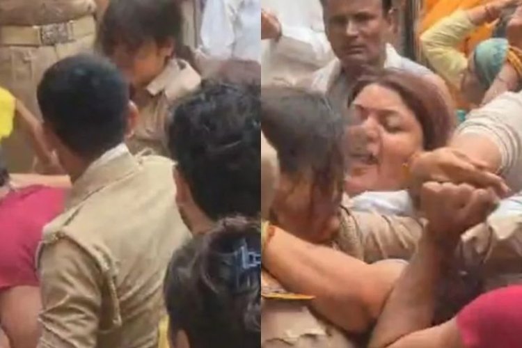 बांके बिहारी मंदिर में महिला कांस्टेबल का तांडव! मात्र 25 सेकंड में युवक को जड़ डाले 8 थप्पड़, मच गई अफरा-तफरी