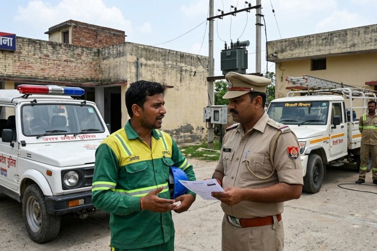हेलमेट चालान पड़ा भारी! लाइनमैन ने थाने की बिजली काट दी, मच गया हड़कंप