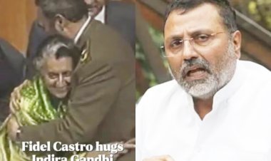 अब निशिकांत दुबे ने दिखा दी इंदिरा गांधी-फिदेल कास्त्रो की गले मिलने वाली तस्वीर, राहुल गांधी से पूछा सीधा सवाल