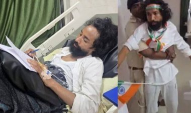 छात्र नेता देवेंद्र महतो को पुलिस ने तिरंगा यात्रा निकालने से रोका, अस्पताल के बाहर पुलिस तैनात