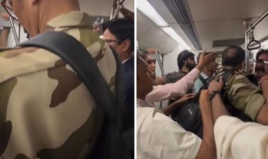 दिल्ली मेट्रो में CISF जवान पर लड़की की छिपी तस्वीरें खींचने का आरोप, हंगामा; पिस्तौल तानने का दावा, वीडियो वायरल