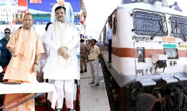 नेपाल के लिए यूपी से पहली ट्रेन रवाना, सीएम योगी ने दिखाई हरी झंडी; वाराणसी-गोंडा-बहराइच समेत इन स्टेशनों पर ठहराव