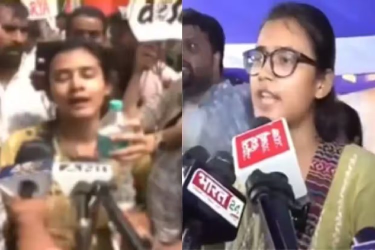 अभिजीत दीपके के बाद अब नेहा बोरा पर फेंकी स्याही, रांची में AISA मार्च के दौरान हंगामा