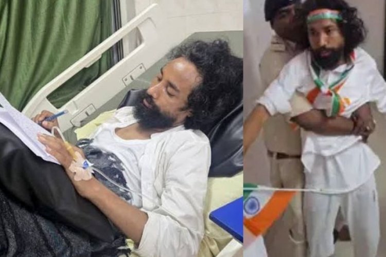छात्र नेता देवेंद्र महतो को पुलिस ने तिरंगा यात्रा निकालने से रोका, अस्पताल के बाहर पुलिस तैनात