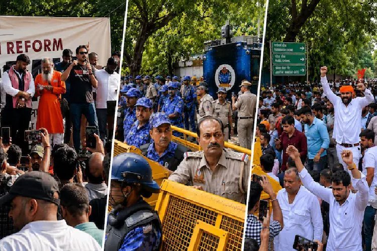 जंतर-मंतर पर बढ़ता जा रहा जमावड़ा: UGC नियमों और जातिगत आरक्षण सुधार की मांग, हर्ष दुबे-अजीत भारती की अगुवाई में प्रदर्शन