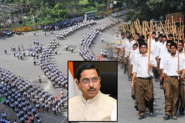 RSS के पथ संचलन में शामिल होने पर कर्नाटक में दो सरकारी टीचर सस्पेंड, केंद्रीय शिक्षा मंत्री प्रल्हाद जोशी का हमला