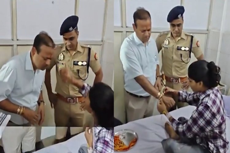 हादसे का दर्द भूलीं घायल महिलाएं, डीएम-एसएसपी को राखी बांधकर मांगा भाई का साथ