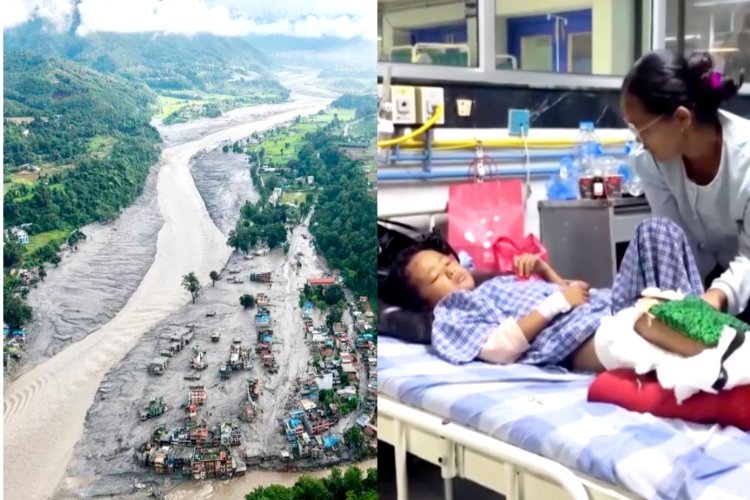 नेपाल बाढ़ के चार दिन बाद मां से मिला 8 साल का बेटा, स्कूल तबाह होने के बाद पेड़ पर चढ़कर बचाई थी जान