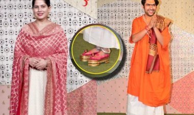 एंटीलिया में सोने की खड़ाऊं पहन पहुंचे धीरेंद्र शास्त्री, अंबानी के गणपति उत्सव में जया किशोरी का सादगी भरा अंदाज वायरल