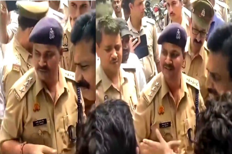 बना लो वीडियो, अखिलेश यादव को दे देना... मूंछों पर ताव देते प्रदर्शनकारियों से बोले सीओ अशोक कुमार सिंह