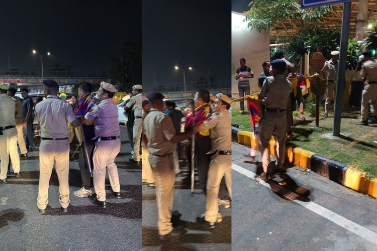 दिल्ली शी जिनपिंग का भारी विरोध, पुलिस ने 50 से ज्यादा युवाओं को पकड़ा