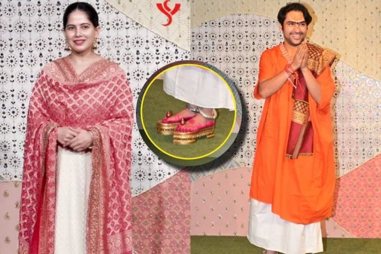 एंटीलिया में सोने की खड़ाऊं पहन पहुंचे धीरेंद्र शास्त्री, अंबानी के गणपति उत्सव में जया किशोरी का सादगी भरा अंदाज वायरल