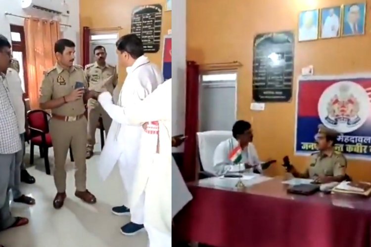 बिना जांच कैसे बैठा लिया.. थाने में इंस्पेक्टर से भिड़े विधायक अनिल त्रिपाठी, 40 मिनट चली बहस, जांच शुरू