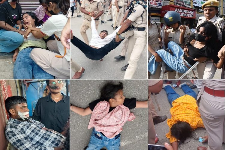 पटना में भारी बवाल: एसपी हुए घायल, पुलिस ने दौड़ा-दौड़ाकर पीटा, छात्र-छात्राएं बेहोश