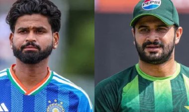एशियन गेम्स गोल्ड मेडल फाइनल: अभ‍िषेक ने 20 गेंदों में लगाई फ‍िफ्टी, पाकिस्तान का हाल बुरा
