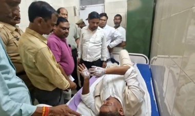 मोदी के सेवा संकल्प को लेकर निकली ज्योति यात्रा, अचानक भड़की आग, झुलस गए बीजेपी विधायक