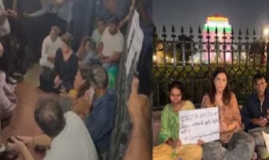 इंडिया गेट पर अंकिता भंडारी के माता-पिता का धरना, राहुल-प्रियंका गांधी पहुंचे, न्याय की मांग