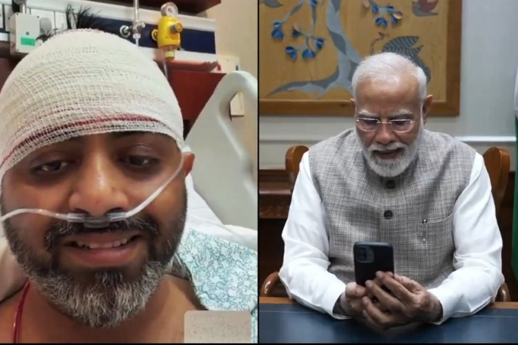 हनुमान चालीसा पढ़ते रहे कैप्टन स्मित, पीएम मोदी से बोले- हम जान लेने वाले नहीं, जान बचाने वाले हैं