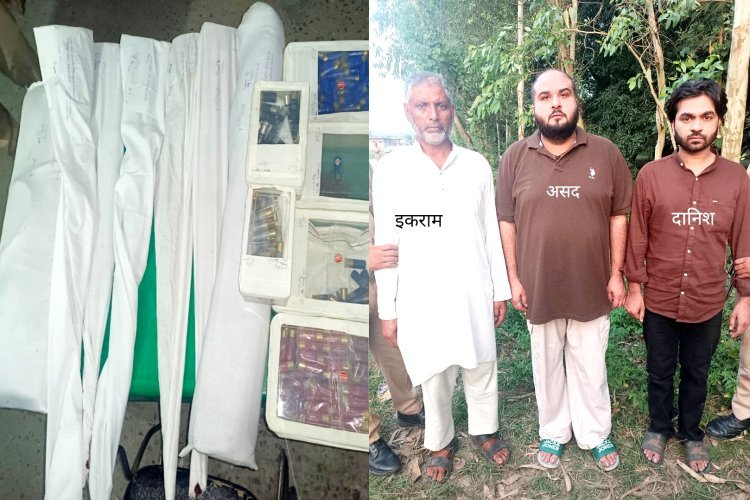 पंपगन, बंदूक, राइफल और 425 कारतूस... सहारनपुर में हथियारों का जखीरा देख एसटीएफ का चकराया माथा