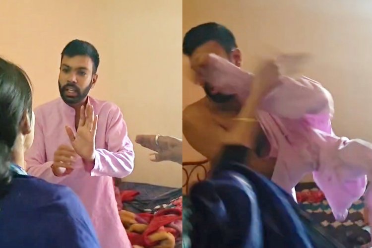 मुझे भगाकर लाया था, अब ये क्या कर रहा है? होटल में पति को रंगे हाथ पकड़ पत्नी का हंगामा