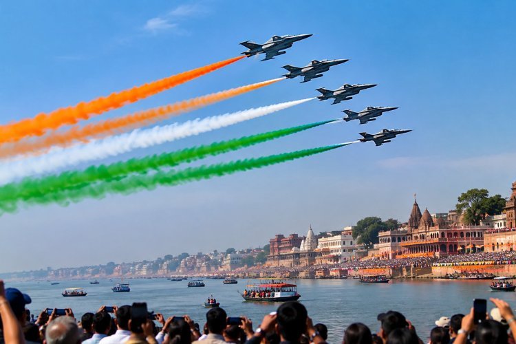 काशी के आसमान में गरजेंगे लड़ाकू विमान! नमो घाट पर 3 दिन का भव्य एयर शो, PM मोदी-राजनाथ के आने की संभावना