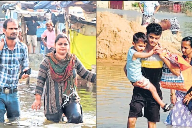 लखनऊ में बाढ़ से हाहाकार! प्लासियो मॉल तक पहुंचा गोमती का पानी, कई कॉलोनियों से पलायन